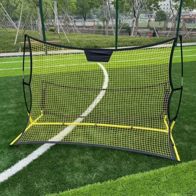 New Product Portable Easy Fold up 2 in 1 Bounce 210*120Cm Football Training Goal Rebounder Net Soccer