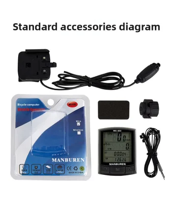 NIACONN 20-Function Digital Waterproof IPX4 Bicycle Computer Wireless Exercise Bike Stopwatch Odometer LCD Display Smart Sensor