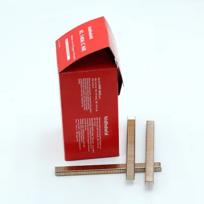Factory Produce 22Ga Galvanized Furniture Staples 1406 1408 1410 1412 1414 1416 in Golden or Copper Color