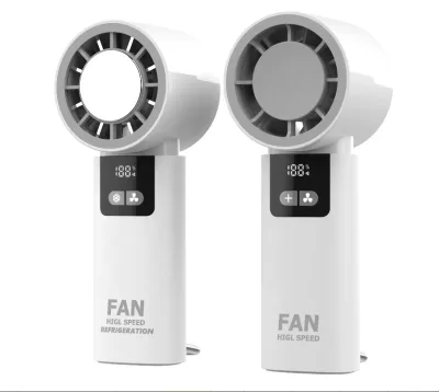 2026 New-Model USB Handheld Mini Fan 5-Speed Control High-Speed Cooling Brushless Motor Portable Turbo-Style 2400mah