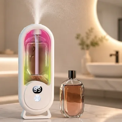 Intelligent Waterless Wall-Mounted Aromatherapy Diffuser USB/Battery Rechargeable 50mL Capacity Quiet Operation Household