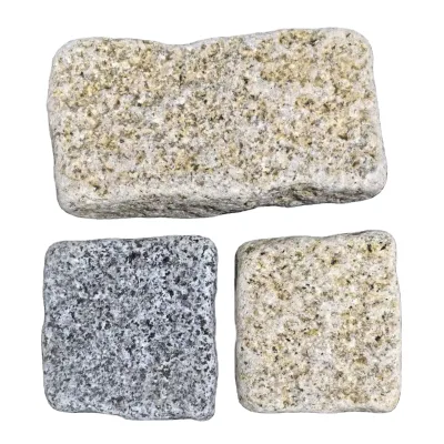 Modern Design Style Rustic Granite Cube Stone Paving Beige Outdoor Pavers for Driveway Graphic Design Solution