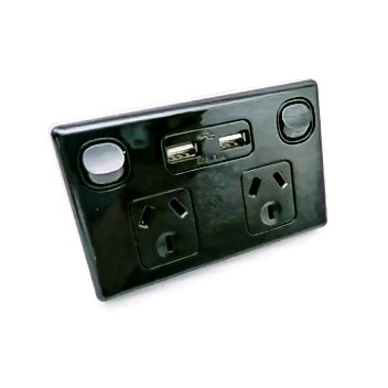 OEM/ODM 10A SAA Australian Power Point Factory-Made Black Double USB for Residential Use Own Brand Max. Voltage 250V