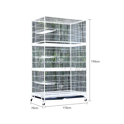 High Appearance Level Luxury Three Floor Space Large Cat Cage with Wheels Other Pet Cages Large Pet Cage Cat House Villa
