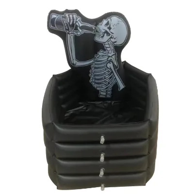 Halloween Black Inflatable Party Turntable Cooler Storage Box Beach Pool Float Accessory Inflatable Beer Ice Bucket