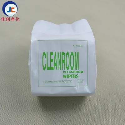 0609 Cleanroom Wipes Non Woven Lint Free 55% Pulp 45% Polyester for Electronics Optics Semiconductor Lab