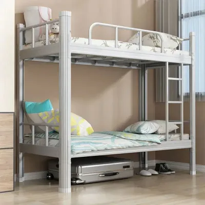 2 Layers Bunk Bed for Adult Double Decar Bed Iron Double Metal Bed