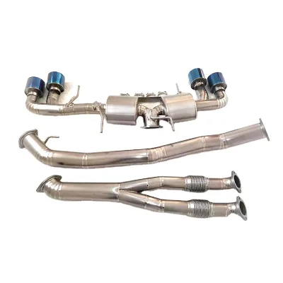 Custom Titanium Alloy Exhaust Catback with Mid Pipe Extreme Turbo Systems Muffler Tail Pipe Exhaust Y Pipe Downpipe