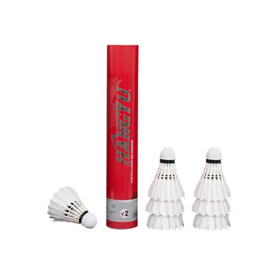 King Resistant Duck Feather PU Cork Head 5-layer Badminton 12-Pack Student Entertainment Competition Shuttlecocks for Learning