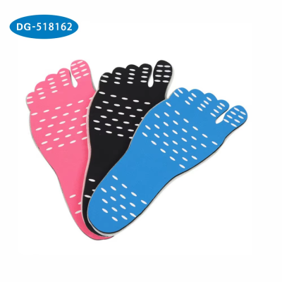 BDE Hot Selling Summer Barefoot Anti-Slip Comfort Sports Insoles Waterproof Adhesive Foot Pad Stickers for Beach or Shoes