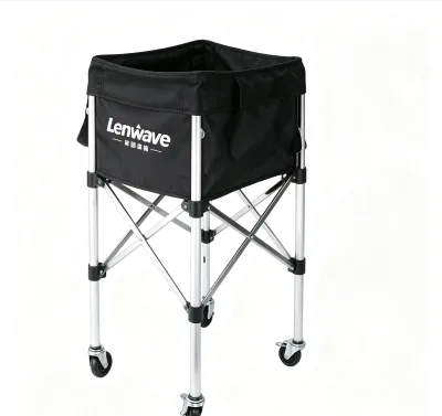 Portable Folding Pickleball Cart with Large Capacity and Wheels for Indoor/Outdoor Coach Training
