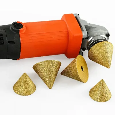 M10 Thread Diamond Beveling Chamfer Bit 38/50mm Cone Carve Polishing Grinding Wheel for Porcelain Tiles Cutter Trimming