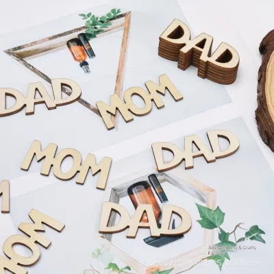 Wooden Personalized DIY Letter Ornaments MOM DAD Father's Day Mother's Day Home Decor Creative Gifts Laser Cutting Modern Design