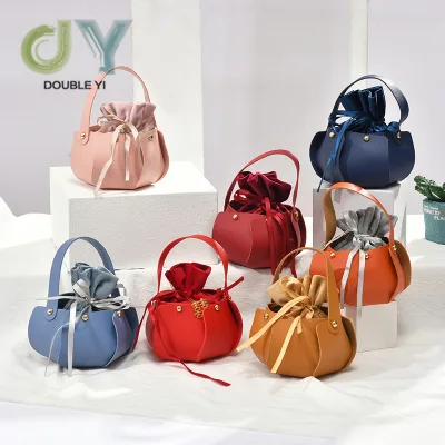 Wholesale Leather Candy Bag With Velvet Candy Bag Set for Wedding