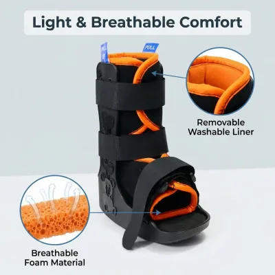 Lightweight Pediatric Fracture Boot F4115 - Breathable Air Mesh Comfort for Children - Advanced Medical Support