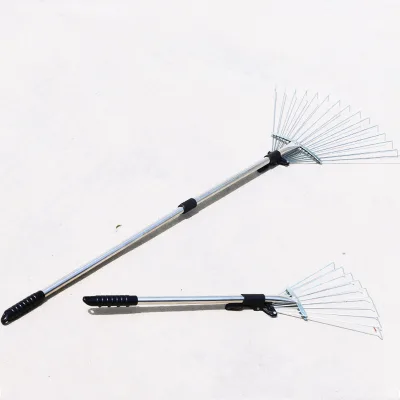 Metal Garden Rake with Handle for Landscaping and Weeding
