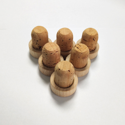 Whiskey Gin Vodka Spirit Nature Sealing Cap Corks Bottle Stopper Wooden Top Nature bar Top Cork T Cork