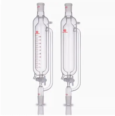 Haocheng Lab OEM 24/29 100ml 500ml 1000ml PTFE Stopcock Customized Glass Addition Pressure Equalizing Funnel