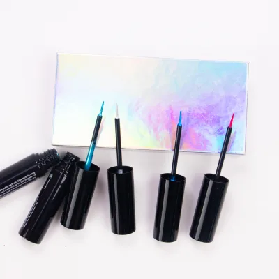 Black Magic Private Label Waterproof Custom Packaging Glitter Color Eyeliner Glue Pen Pencil Container Adhesive Liquid Eyeliner