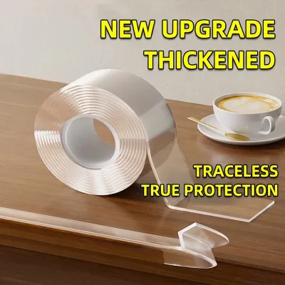 Removable PVC Furniture Edge Protector Strip Heavy Duty No Residue Self-Adhesive Bumper Tape Rental Properties Moving Clear