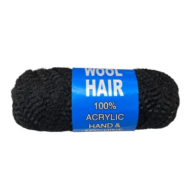 Curly Hair Wool Hair Yarn Brazilian Brazil Factory Wholesale 100% Acrylic Wig Carton Box Standard Braiding Hair Filament Dyed