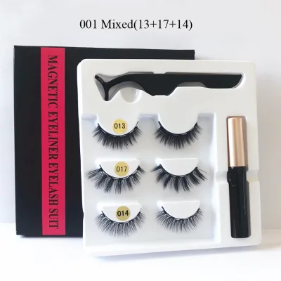 3 Pieces Set Custom Box Magnetic Lashes Eyelashes Lashes Customized