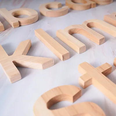 Natural Solid Pine Oak Letter Board Wood Message Board With Letters for Home Decor