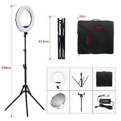 Yuyue Digit 16-Inch Dimmable Studio Ring Light with Tripod for Personal Vlog Live Streaming and Selfie Photography