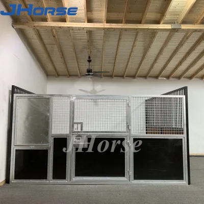 Reliable Heavy-Duty Metal Mesh Horse Stable Attractive Bamboo Wood Integrated Environmentally Friendly Long-Lasting Painted