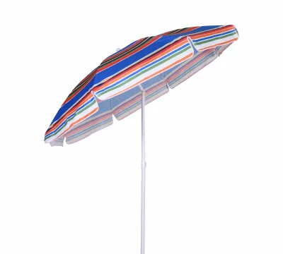 Factory Direct Stainless Steel Modern Tiltable Sun Umbrella Windproof Durable 47" Radii for Commercial Outdoor Beach Use