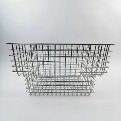 Restaurant Fryer Basket 304 Stainless Steel Wire Mesh Double Frying Frame Eco-Friendly Model for Commercial Kitchen Use