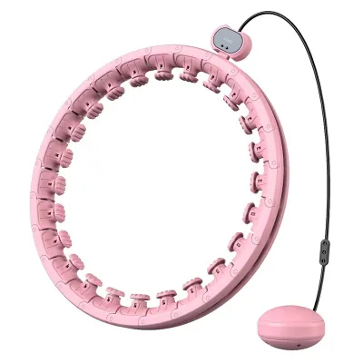 Fitness 24 Knots Smart Adults Adjustable Weighted Detachable Fitness Hoop Counted Ring Circle