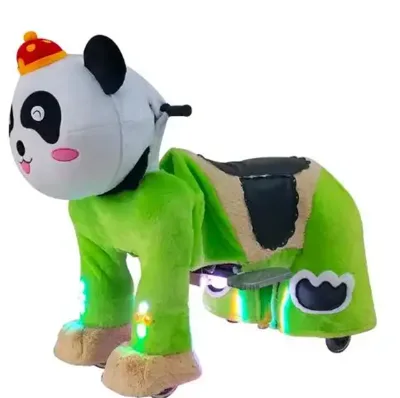 High Quality Indoor Electric Plush Battery Operated Walking Animal Kiddie Ride on Toy
