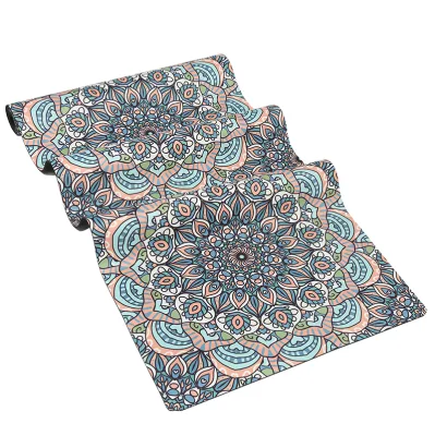 Custom Designs Engraving Printing Anti-Slip Suede Yoga Mat,Eco-Friendly Workout Yoga Mat