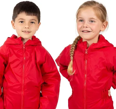 Kids' Waterproof Drip Drop Outdoor Padded and Waterproof Easy to Put on Ant Easy to Take off Machine Washing Rain Suit