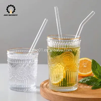 Premium Bulk Cocktail Glass Straws with Crystals Premium Glass Straws for Beverages and Cocktails