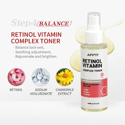 ANTI-AGING Hydrating face toner Retinol Vitamin skin toner Repairing Acne treatment facial toner