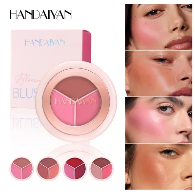 HANDAIYAN Wholesale Matte Blush Mud Waterproof Sweat Resistant Multi-use Lip Cheek Cream Rouge Natural Daily Makeup Blush