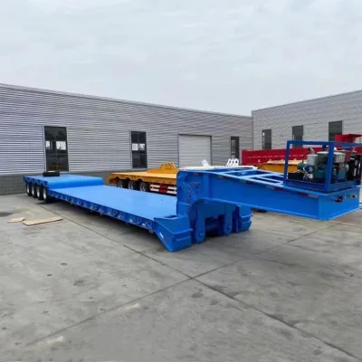 70 Ton Detachable Lowboy Lowbed Semi-Trailer Steel Truck Ramps