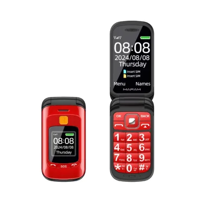 F899 Dual SIM Card Dual-Screen Flip SOS Big Button Elderly Phone with 1000-1499mAh Battery for Seniors Export