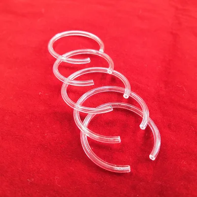 C-Type Transparent Quartz Glass Pipe Used for Semiconductor Processing Irregular Shaped Quartz Glass Tube