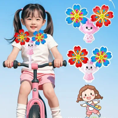 Colorful Rotating Windmill Children's Scooter Bicycle Baby Stroller Decoration Hanging Ornament Small Windmill Outdoor Toy
