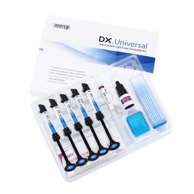 Full Medical Dx Universal Light Cure Composite Kit Universal 5 Shade Dental Materials