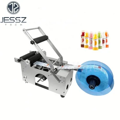 High Quality Industrial Semi-Automatic Electric Label Dispenser for Cans & Bottles for Small Business