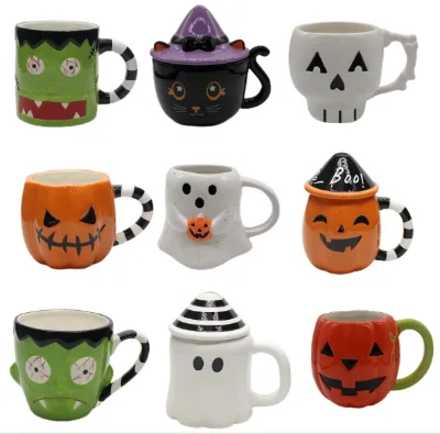 3D Fox Animal Statue Customize Mugs Orange Fox Spider Beer Mug Halloween Ceramic Mug With Handle