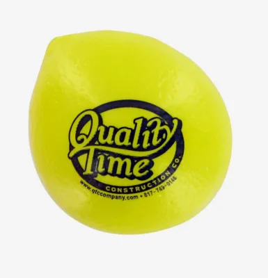 Customized Lemon Shape PU Foam Stress Ball Squeeze Anti Anxiety Relief Gift With Custom Logo