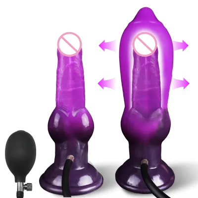 Realistic Silicone Inflatable Dog Knot Dildo Toy Monster Alien Animal Adult Women's Wearable Anal Plug Dildos Product Category