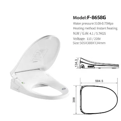 Bathroom Toilet Lid Cleaning Heating Toilet Wc Seat for Small Toilet