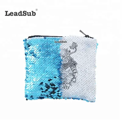 Two Tone Color Mermaid Sequin Coin Purse Ladies Small Cosmetic Bag Shiny Glitter Sequin Change Purse
