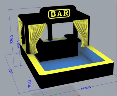 New Design Inflatable New Bar Leisure Platform Party bar Inflatable New Design Water Swimming Pool bar